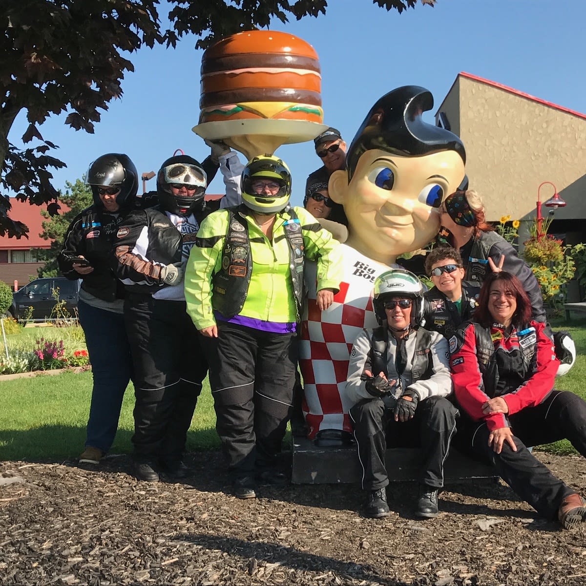 Furies MC posing with a character